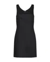 Prada Logo-plaque Sleeveless Dress In Black