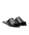 Prada Brushed Leather Slides