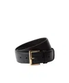 Prada City Calf Leather Belt In Black