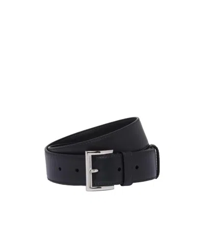 PRADA PRADA LOGO PLAQUE SQUARE-BUCKLE BELT