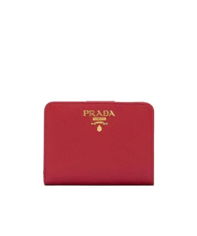 Prada Logo-plaque Square Wallet In F068z