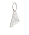 Prada Symbole Right Ear Style Pendant Earring In White