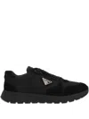 Prada Re-nylon And Suede Prax 2.0 Low-top Sneakers In Black