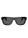 Prada Pantos Acetate Sunglasses With Unique Temple Design In Black