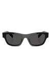 Prada Logo-plaque Sunglasses In Black