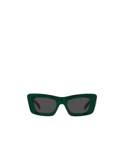 Prada Logo-plaque Sunglasses In Green