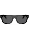 Prada Pantos Acetate Sunglasses With Unique Temple Design In Black