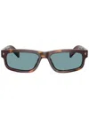Prada Logo-plaque Sunglasses In Brown