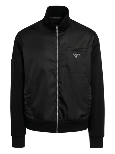 PRADA LOGO-PLAQUE SWEATSHIRT