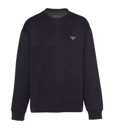 PRADA PRADA LOGO-PLAQUE SWEATSHIRT