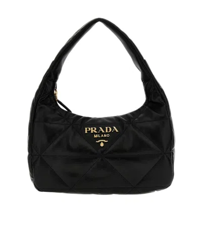 PRADA LOGO-PLAQUE TOTE BAG