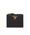 Prada Saffiano Leather Bi-fold Wallet In Black