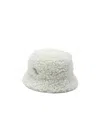 Prada Logo-plaque Wool-blend Bucket Hat In White