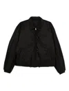 Prada Logo-plaque Zip-up Jacket In Black