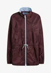 Prada Logo-plaque Zip-up Jacket In Red