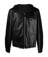 Prada Reversible Blouson In Leather And Re-nylon In Black