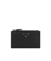 Prada Mens Black Re-nylon Small Recycled-nylon And Leather Wallet In Black