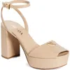 Prada Logo Platform Sandal