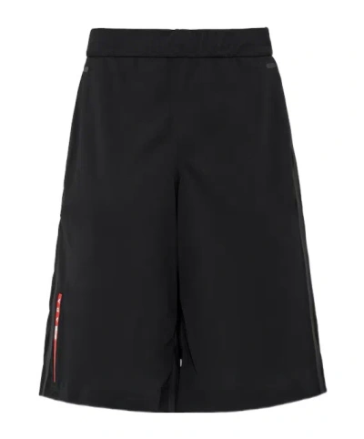 Prada Logo Pocket Shorts In Black