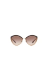 Prada Logo Pointed Sunglasses In Nude