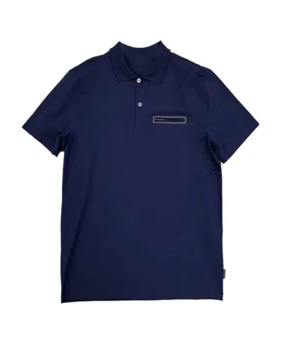 Prada Logo Polo Shirt In Blue