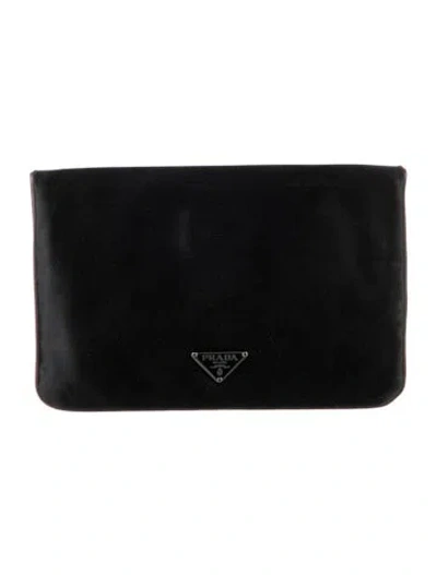 Pre-owned Prada Logo Pouch In Black