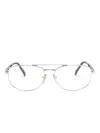 Prada Logo-print Aviator-frame Glasses In Black