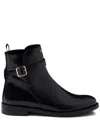 Prada Chocolate Calfskin Chelsea Ankle Boots In Black