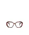 Prada Logo-print Cat-eye Frame Glasses In Multicolor