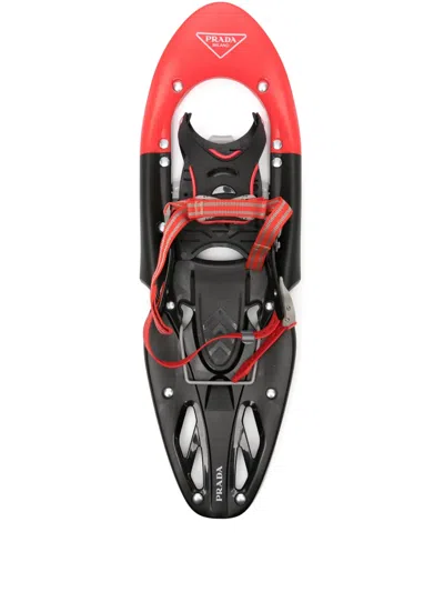 Prada Logo-print Colour-block Snowshoes In Red