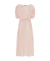 Prada Logo-print Crepe Dress In Nude Pink