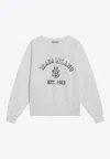 Prada Logo Print Crewneck Sweatshirt In White