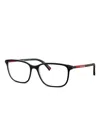 Prada Logo-print Glasses In Black
