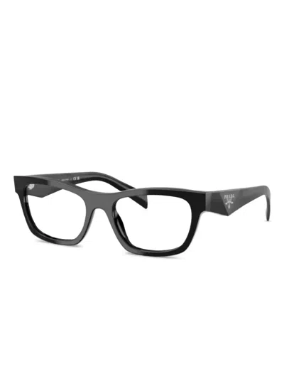 Prada Logo-print Glasses In Black