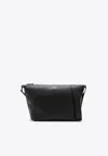 Prada Men's Leather Shoulder Bag In Black
