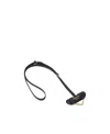 Prada Womens Black Logo-engraved Leather And Metal Keyring In Black