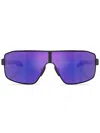 Prada Logo-print Oversize-frame Sunglasses In Black