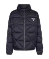 Prada Logo-print Padded Jacket In Black