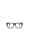 Prada Logo-print Rectangle-frame Glasses In Black