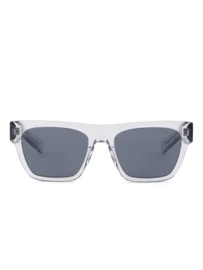 PRADA LOGO-PRINT RECTANGLE-FRAME SUNGLASSES