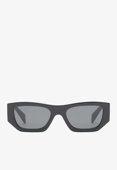 Prada Eckige Sonnenbrille In Gray