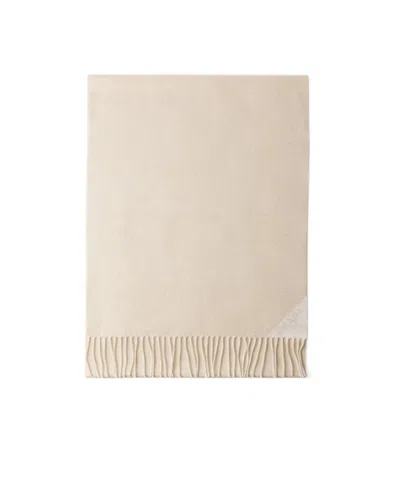 PRADA PRADA FRINGED KNITTED SCARF