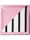 Prada Bedruckter Schal Aus Seidentwill In Pink