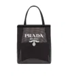 Prada Small Sequined Mesh Tote Bag In Black