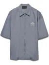 Prada Logo-print Shirt In Grey