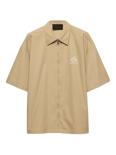PRADA LOGO-PRINT SHIRT