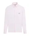Prada Cotton Embroidered Logo Shirt In Pink