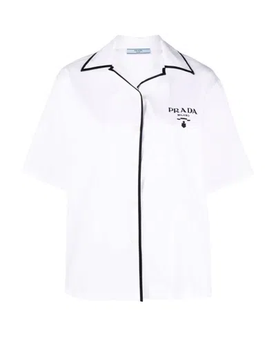 Prada Logo-print Shirt In White