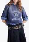 Prada Logo Print Short-sleeved T-shirt In Blue