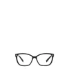 Prada Logo-print Square-frame Glasses In Black